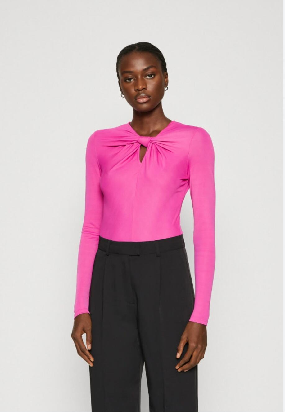 FARM RIO NWT Pink Long Sleeve Keyhole Bodysuit // XL